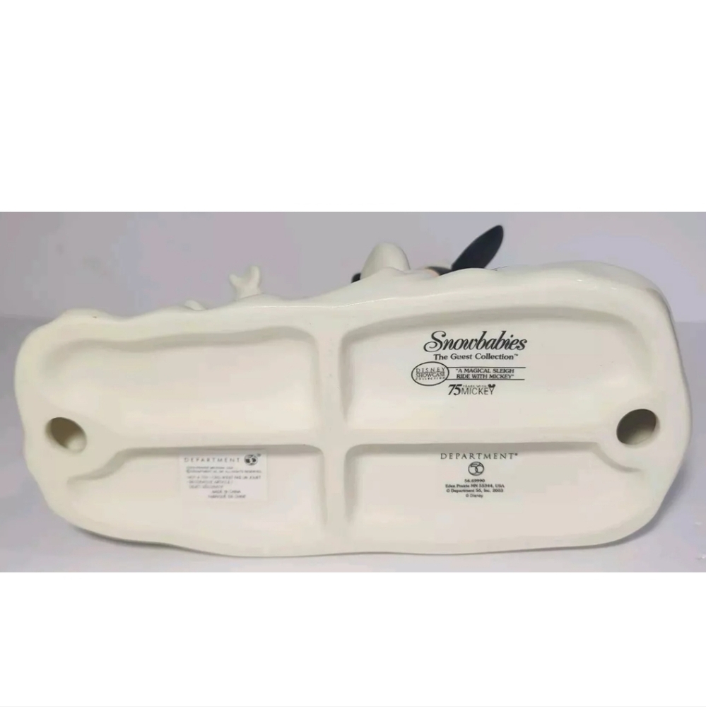 Department 56 Snowbabies Mickey and Co Figurine Magical Sleigh Ride Disney - Picture 6 of 10